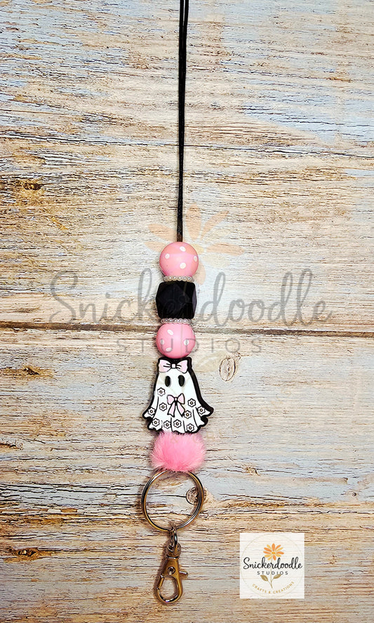 Pink Ghost Lanyard