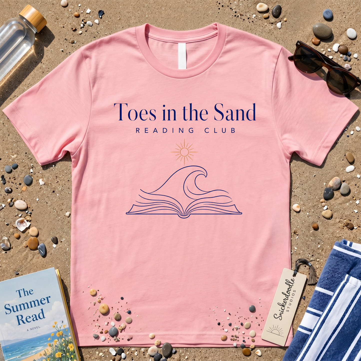 Minimalist Toes in the Sand Reading Club Graphic T-Shirt