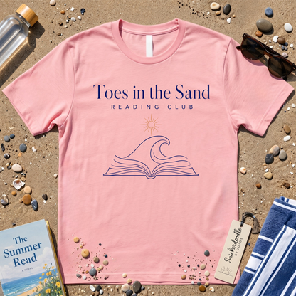 Minimalist Toes in the Sand Reading Club Graphic T-Shirt