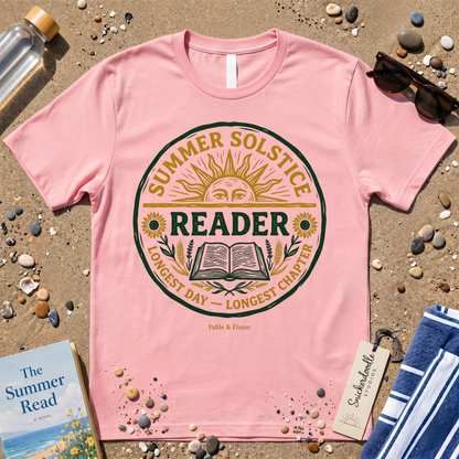 Rustic Summer Solstice Reader Graphic T‑Shirt