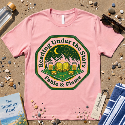 Reading Under the Stars Badge Graphic T-Shirt