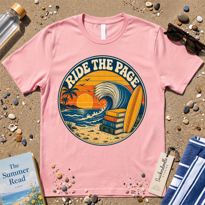 Ride the Page Vintage Surf Graphic T-Shirt
