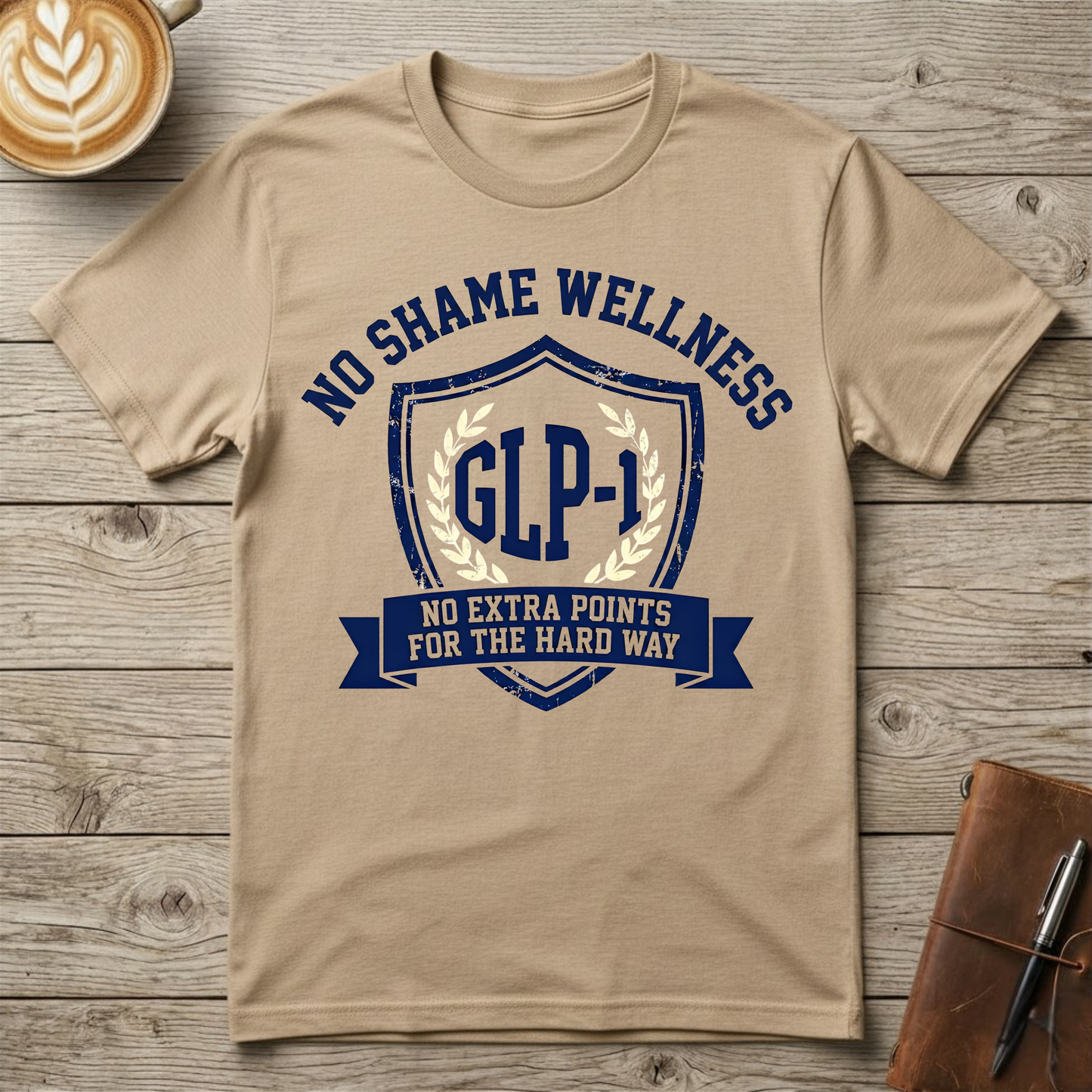 GLP-1 No Shame Wellness Graphic T-Shirt