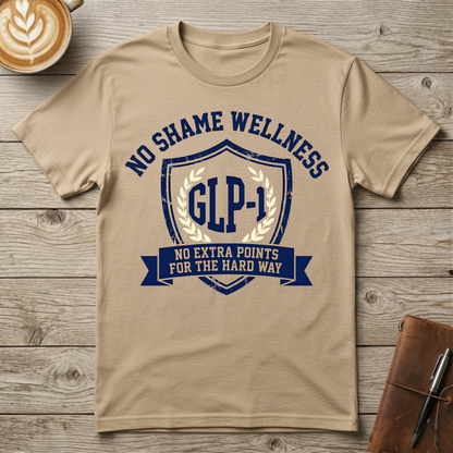GLP-1 No Shame Wellness Graphic T-Shirt