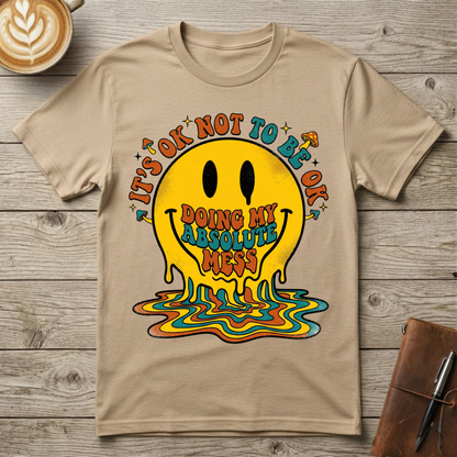Melting Mess Smiley Graphic T-Shirt