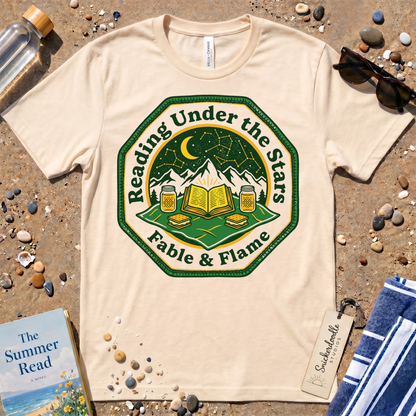 Reading Under the Stars Badge Graphic T-Shirt