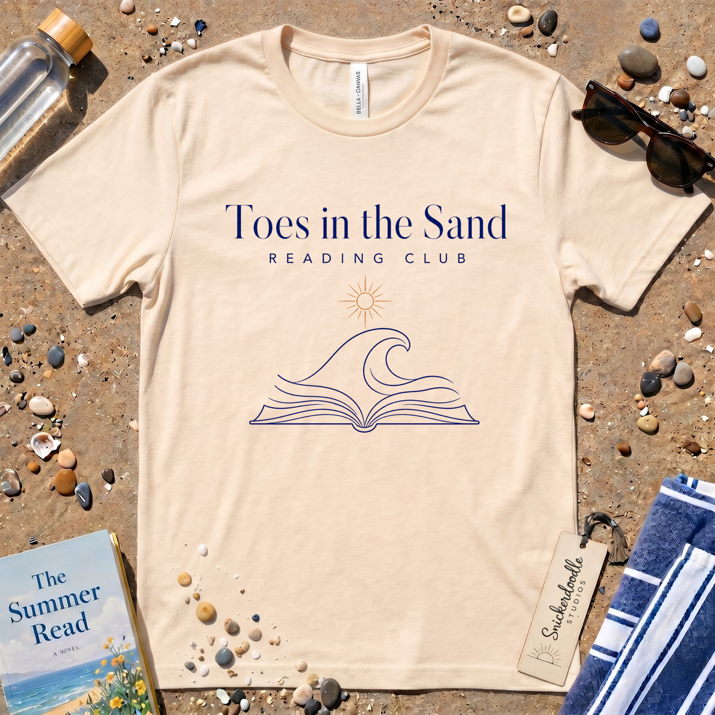 Minimalist Toes in the Sand Reading Club Graphic T-Shirt