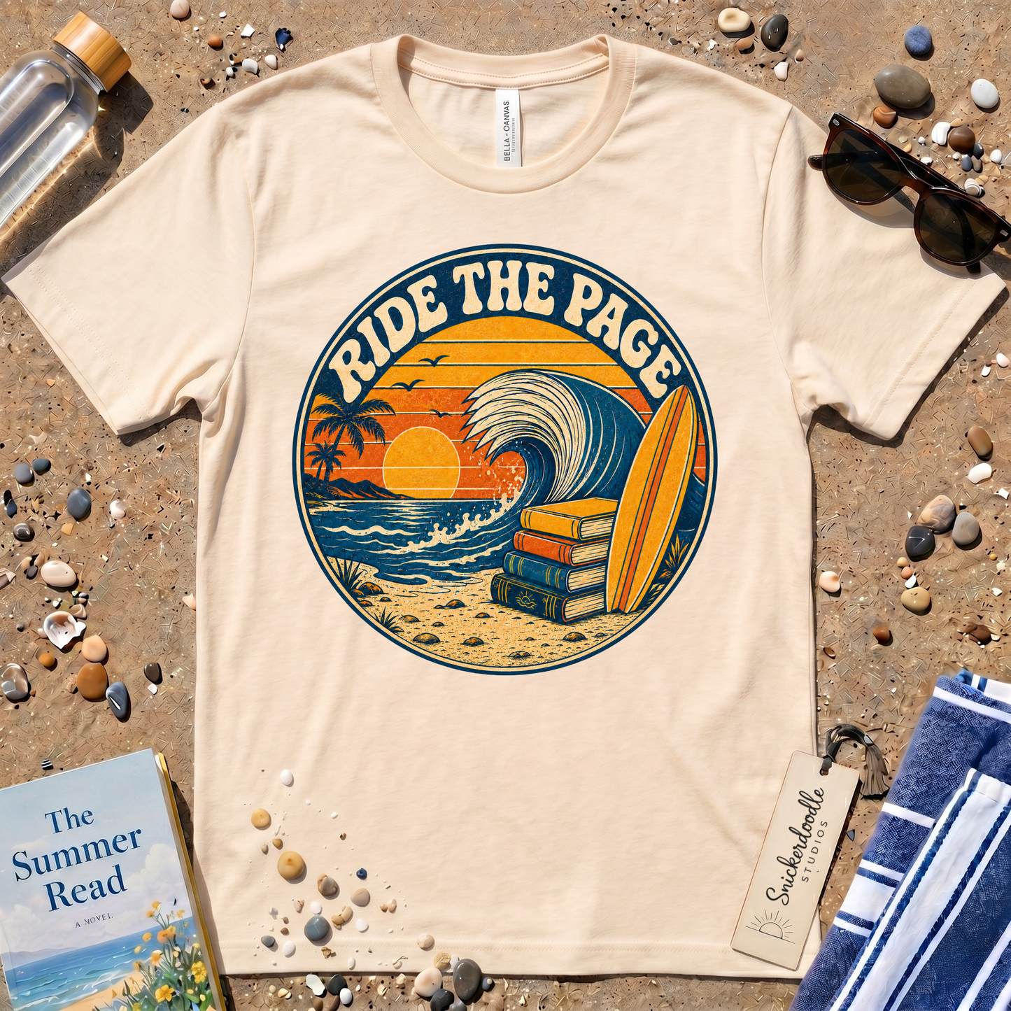 Ride the Page Vintage Surf Graphic T-Shirt