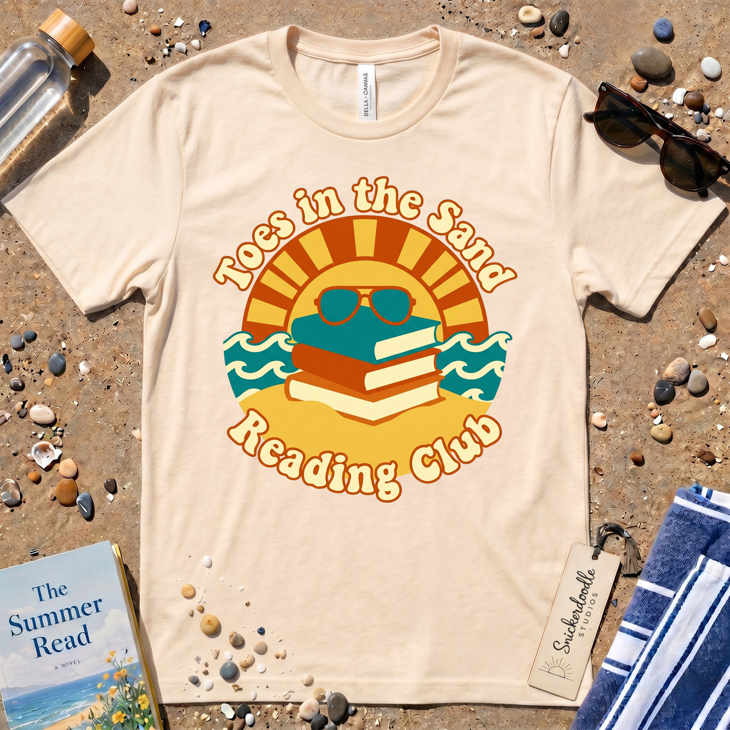 Toes in the Sand Reading Club Graphic T‑Shirt