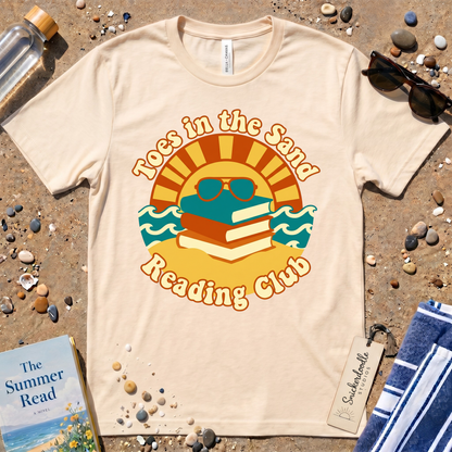 Toes in the Sand Reading Club Graphic T‑Shirt