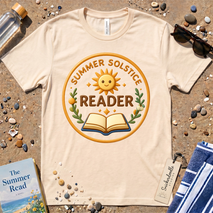 Summer Solstice Reader 3D Art Graphic T-Shirt