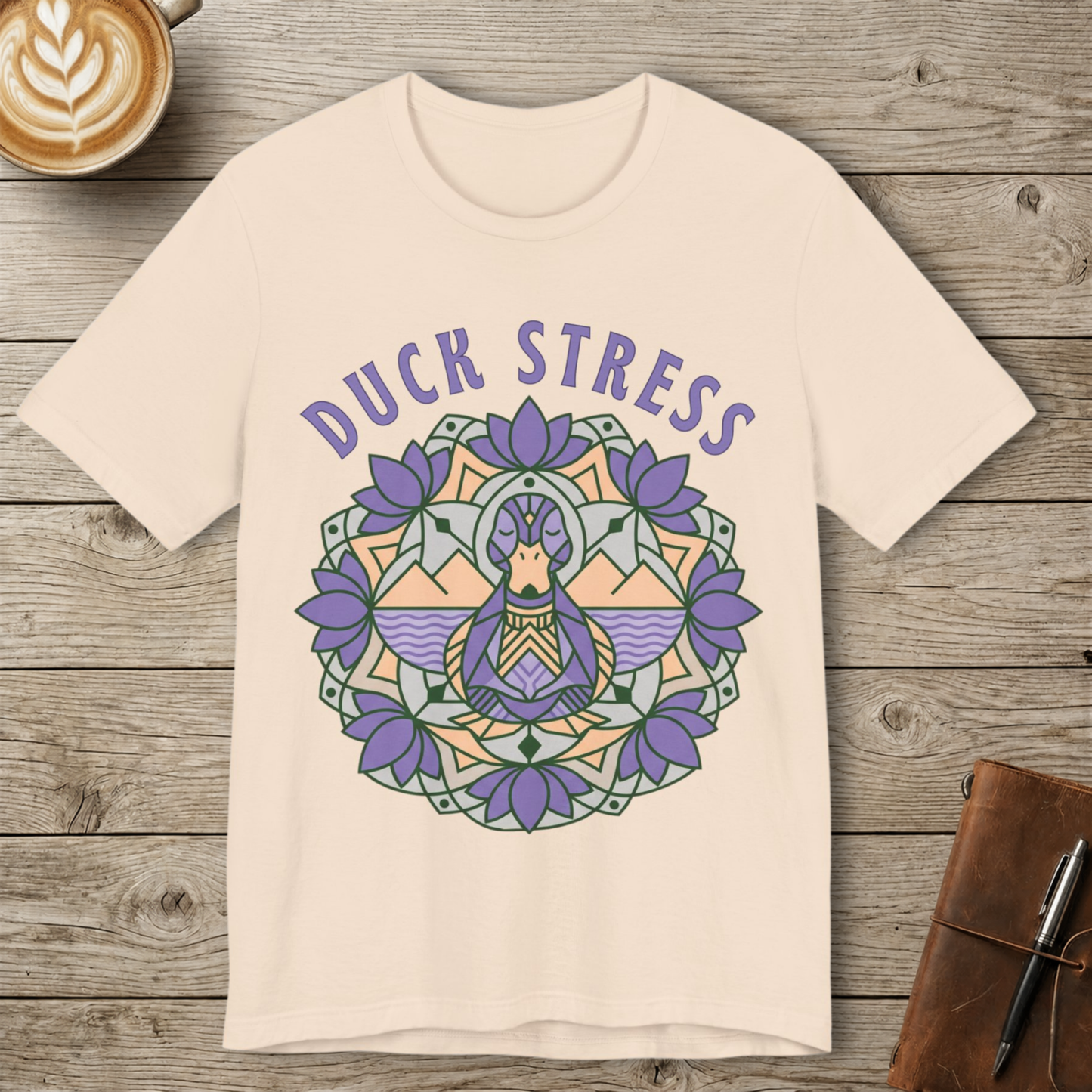 Duck Stress Mandala Graphic Shirt