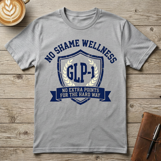GLP-1 No Shame Wellness Graphic T-Shirt