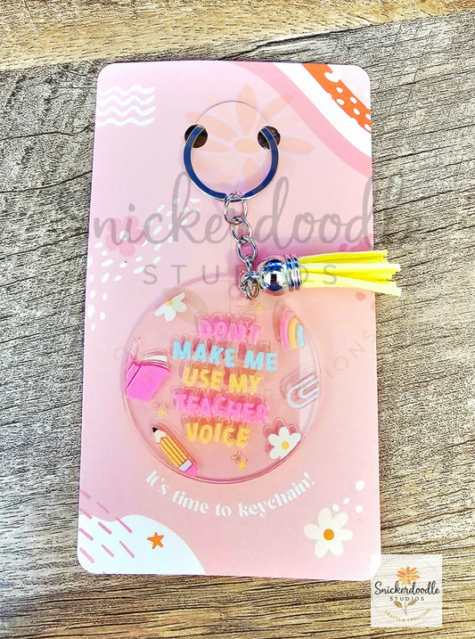 Teacher Voice Acrylic Keychain