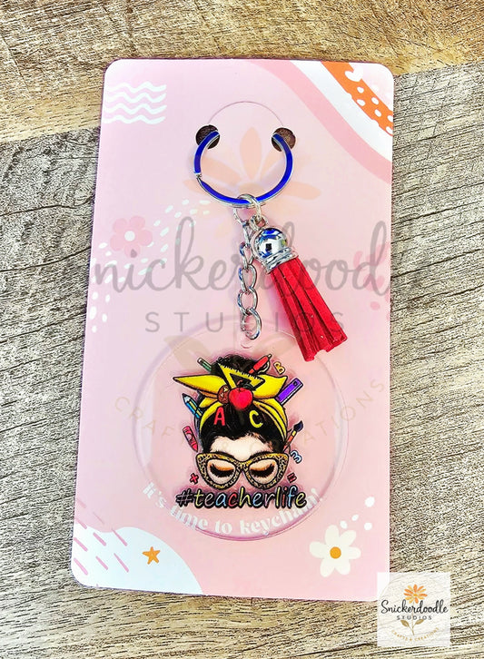 #Teacherlife Acrylic Keychain