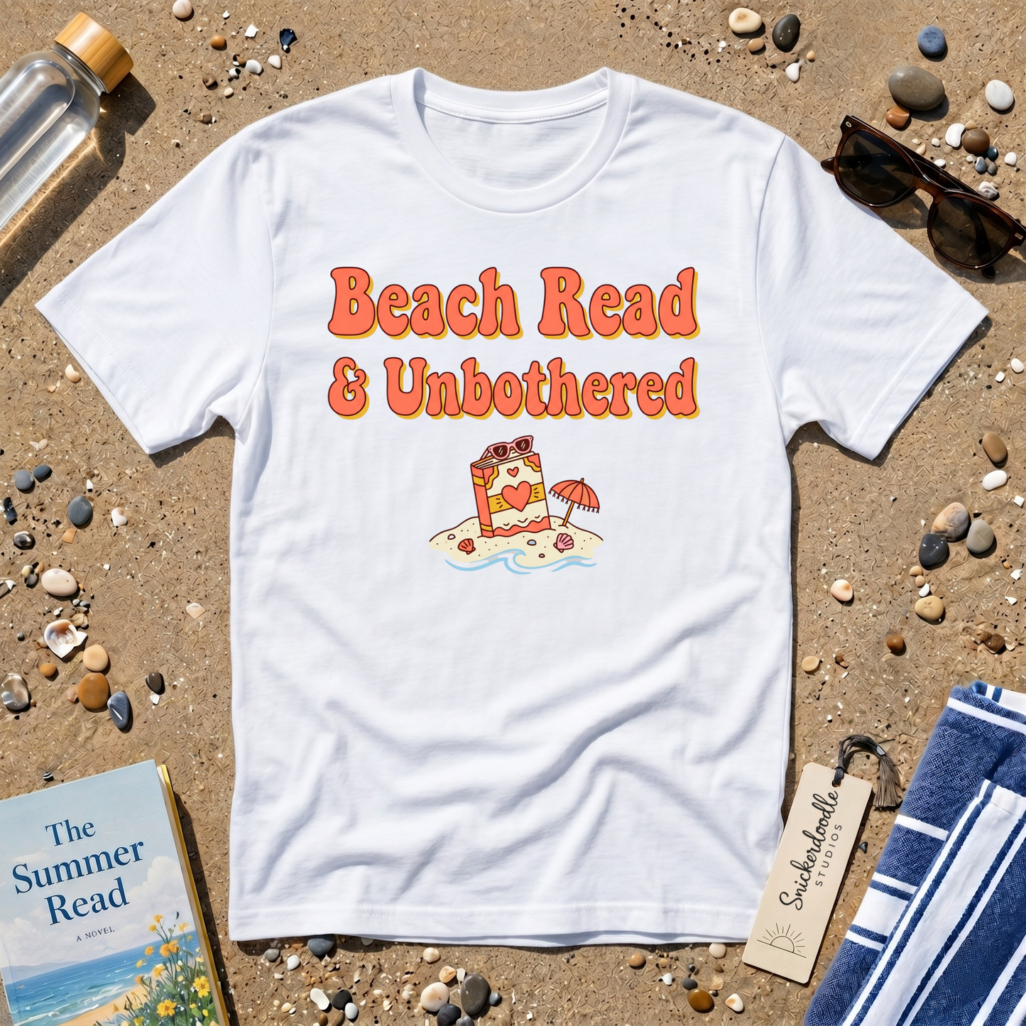 Beach Read & Unbothered Vacation Graphic T-Shirt