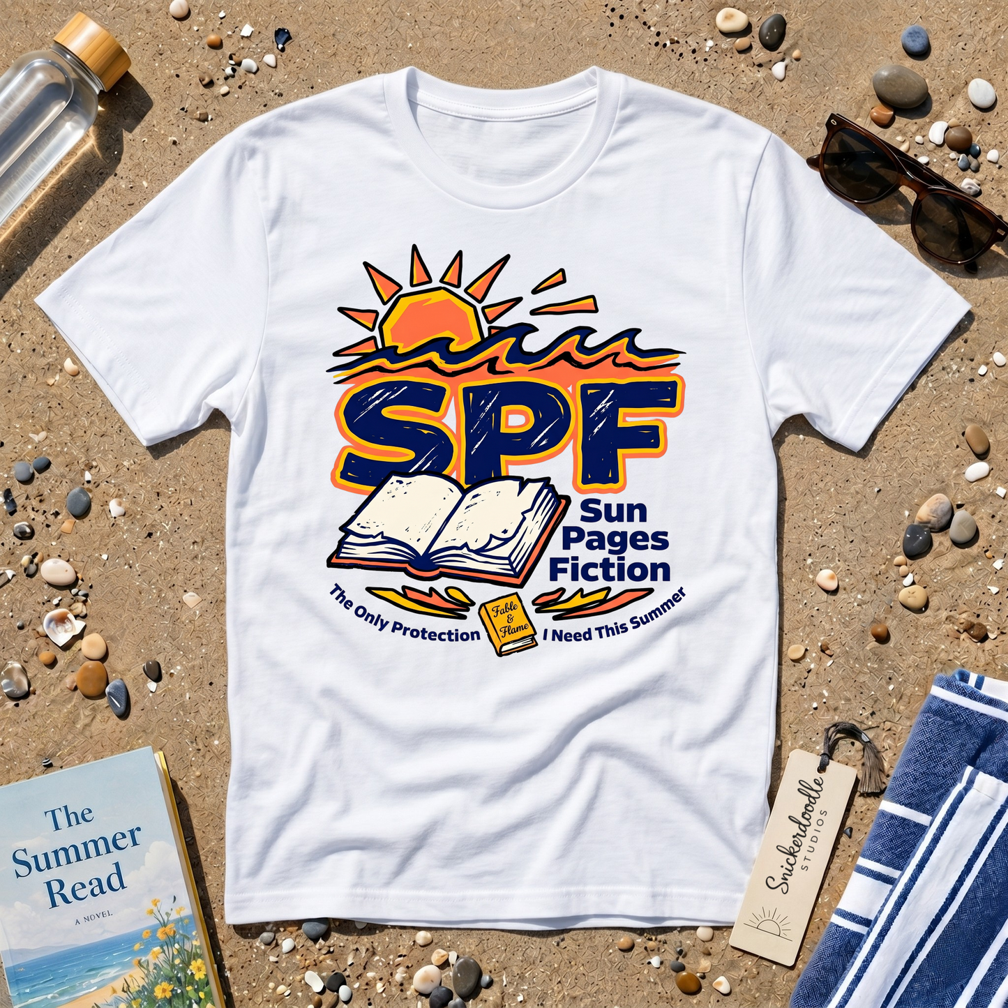 SPF Sun. Pages. Fiction. Graphic T‑Shirt