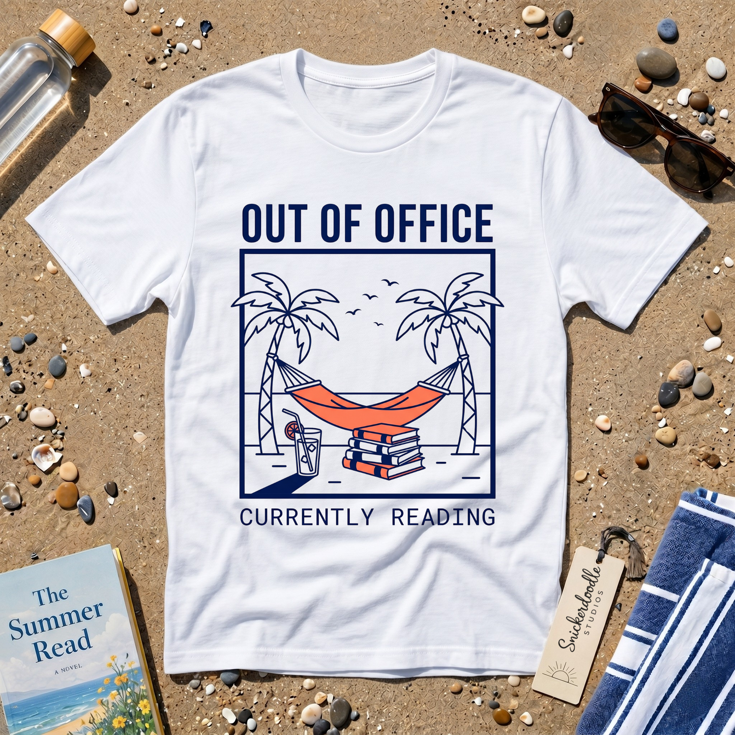 Minimalist Out of Office 'Currently Reading' Graphic T-Shirt