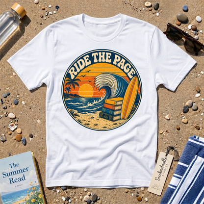 Ride the Page Vintage Surf Graphic T-Shirt