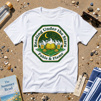 Reading Under the Stars Badge Graphic T-Shirt