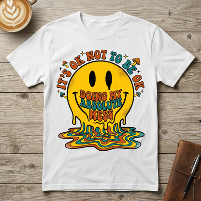 Melting Mess Smiley Graphic T-Shirt