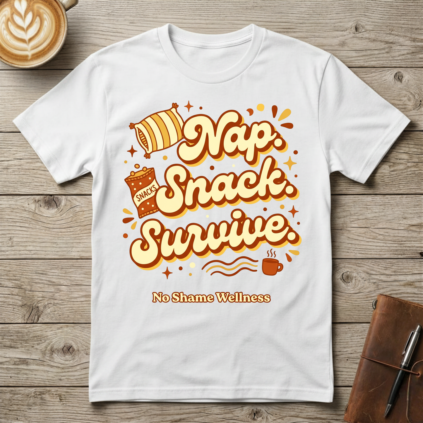 Nap, Snack, Survive Graphic T-Shirt