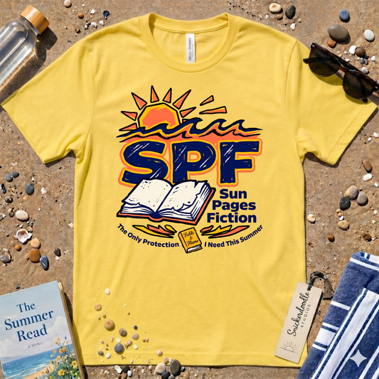 SPF Sun. Pages. Fiction. Graphic T‑Shirt