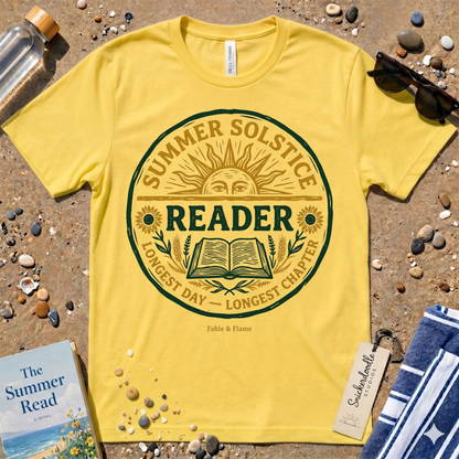 Rustic Summer Solstice Reader Graphic T‑Shirt