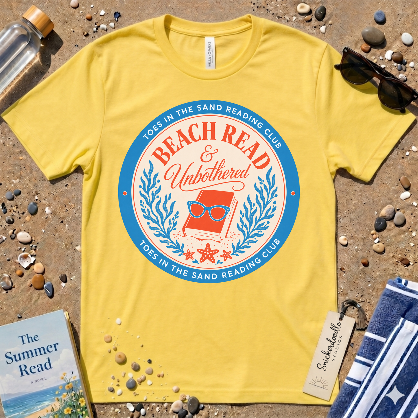 Beach Read & Unbothered Vintage Coastal Graphic T-Shirt