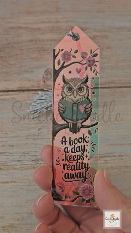 Iridescent Rounded Acrylic Bookmarks