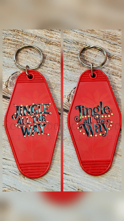 Christmas Phrases Motel Keychains