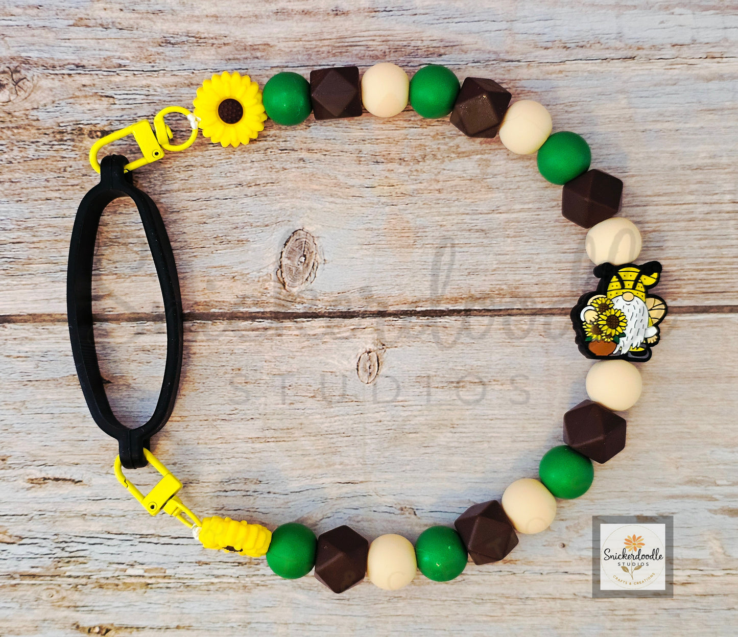 Gnome Tumbler Strap & Straw Charm