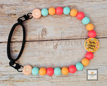 Books Tumbler Strap & Straw Charm