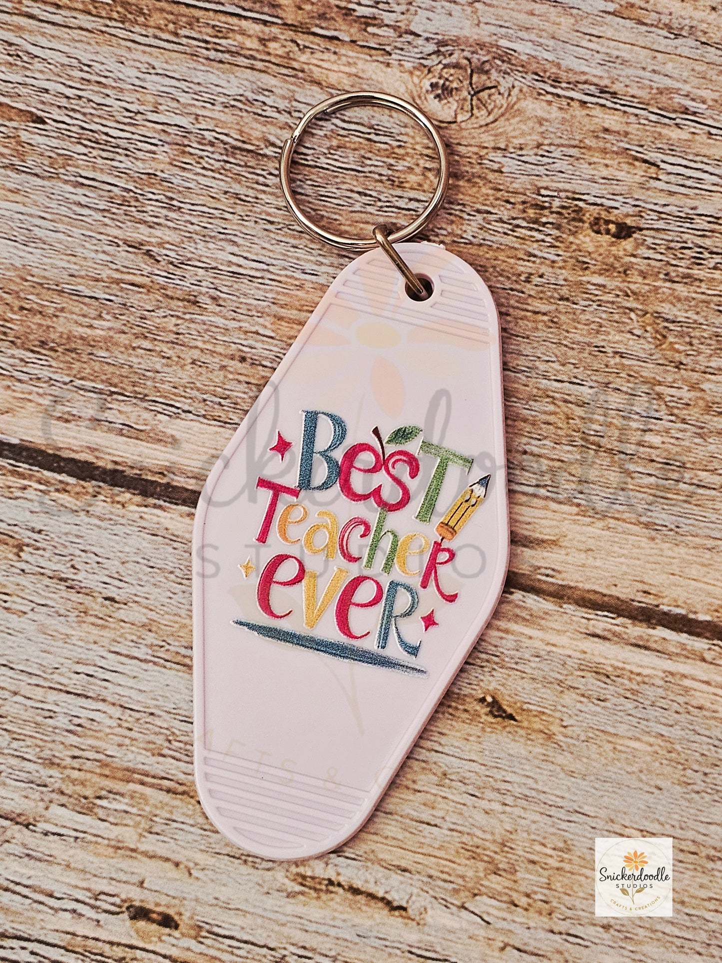 Best Teacher Motel Keychain