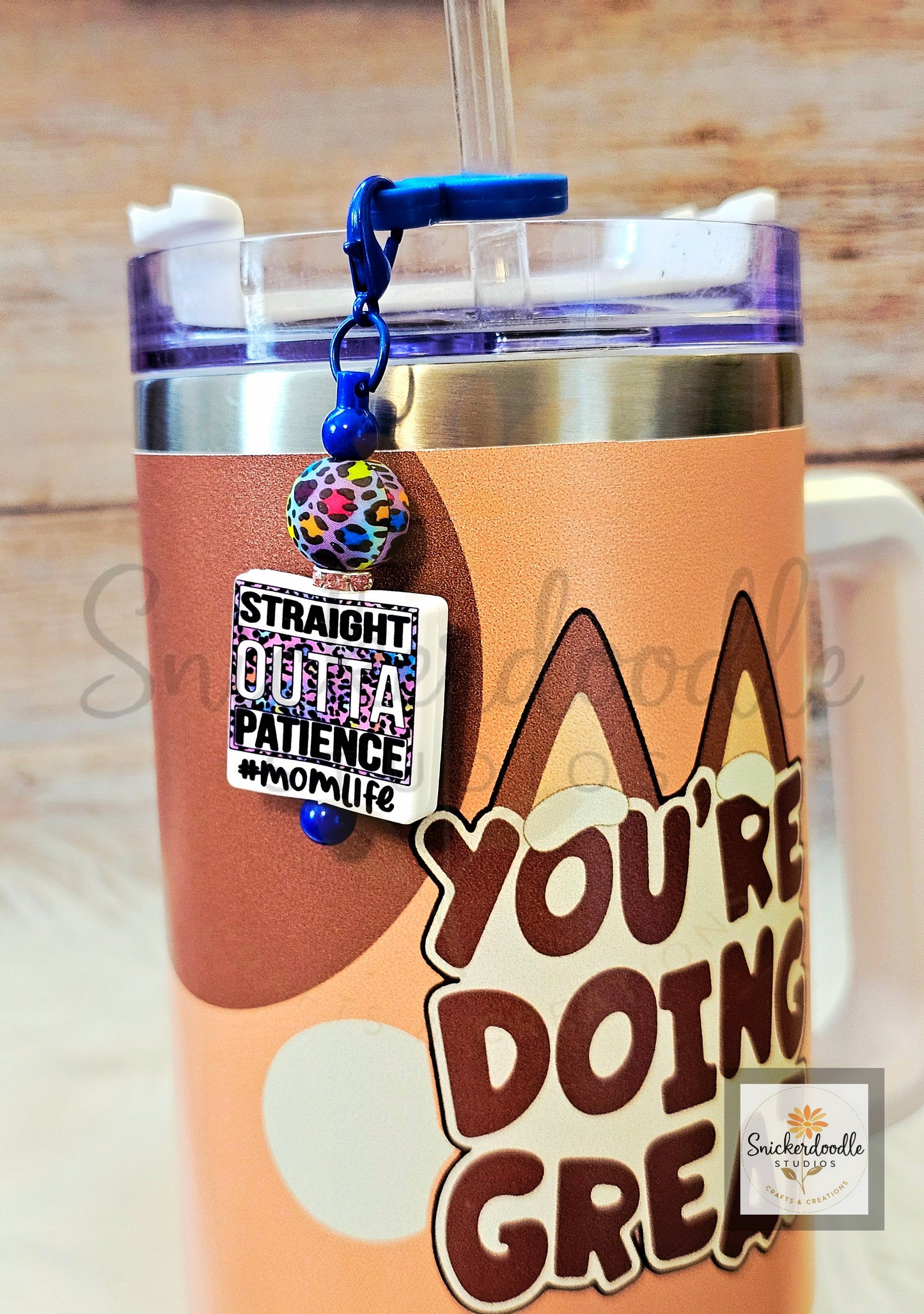 Mom Straw Charms