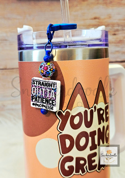 Mom Straw Charms