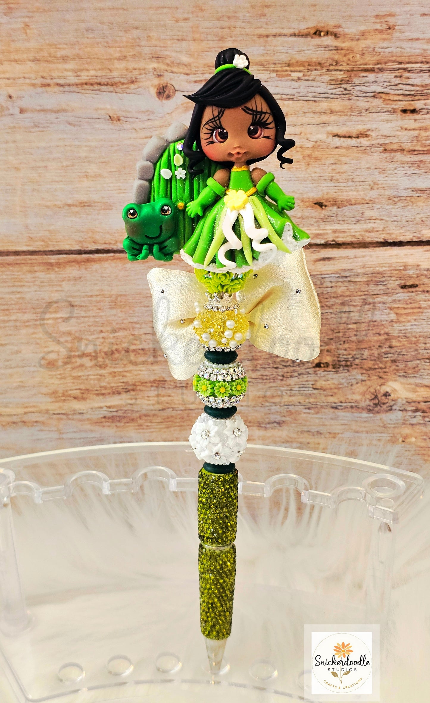 Princess Frog Bling Clay Doll Pen