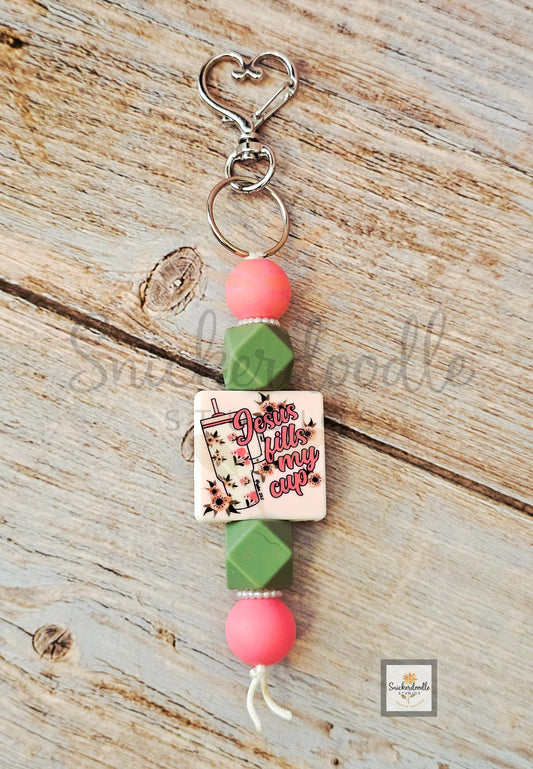 Fills My Cup Keychain
