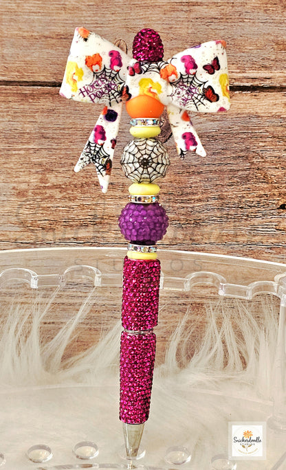 Spooky/Horror Bling Large Bow Pens
