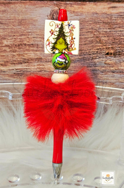 Fluffy Christmas Pens