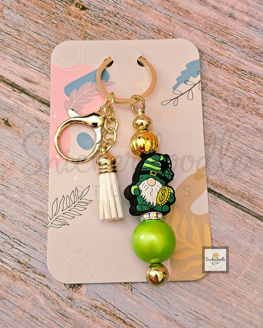 Gold Gnome Keychain