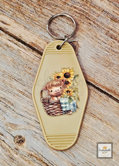 Cow-themed Motel Keychains #3