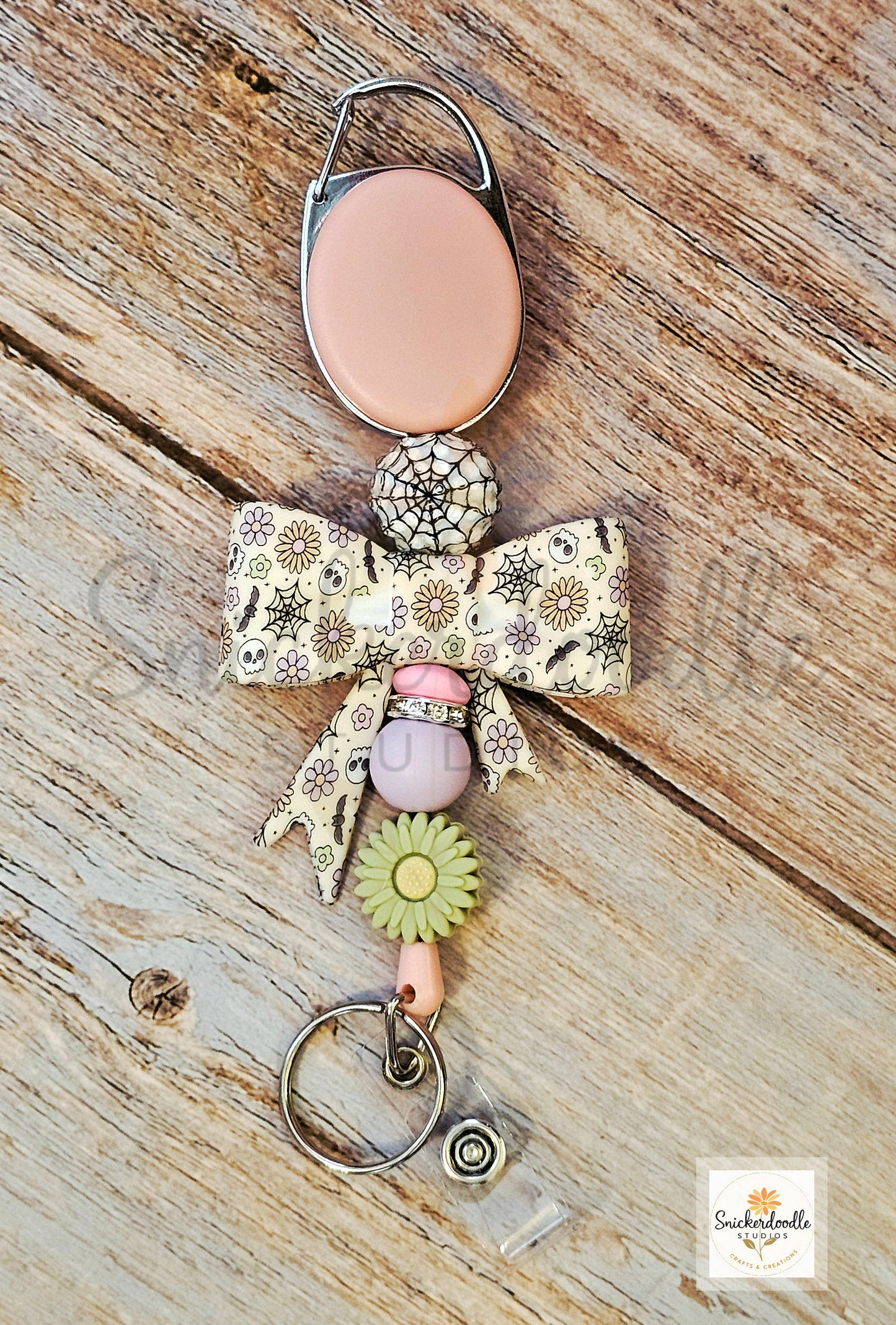 Beaded Retractable Badge Reel