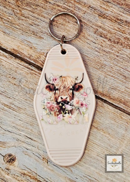 Cow-themed Motel Keychains #3