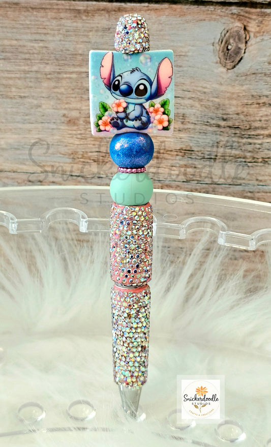 Bling Blue Alien Pens