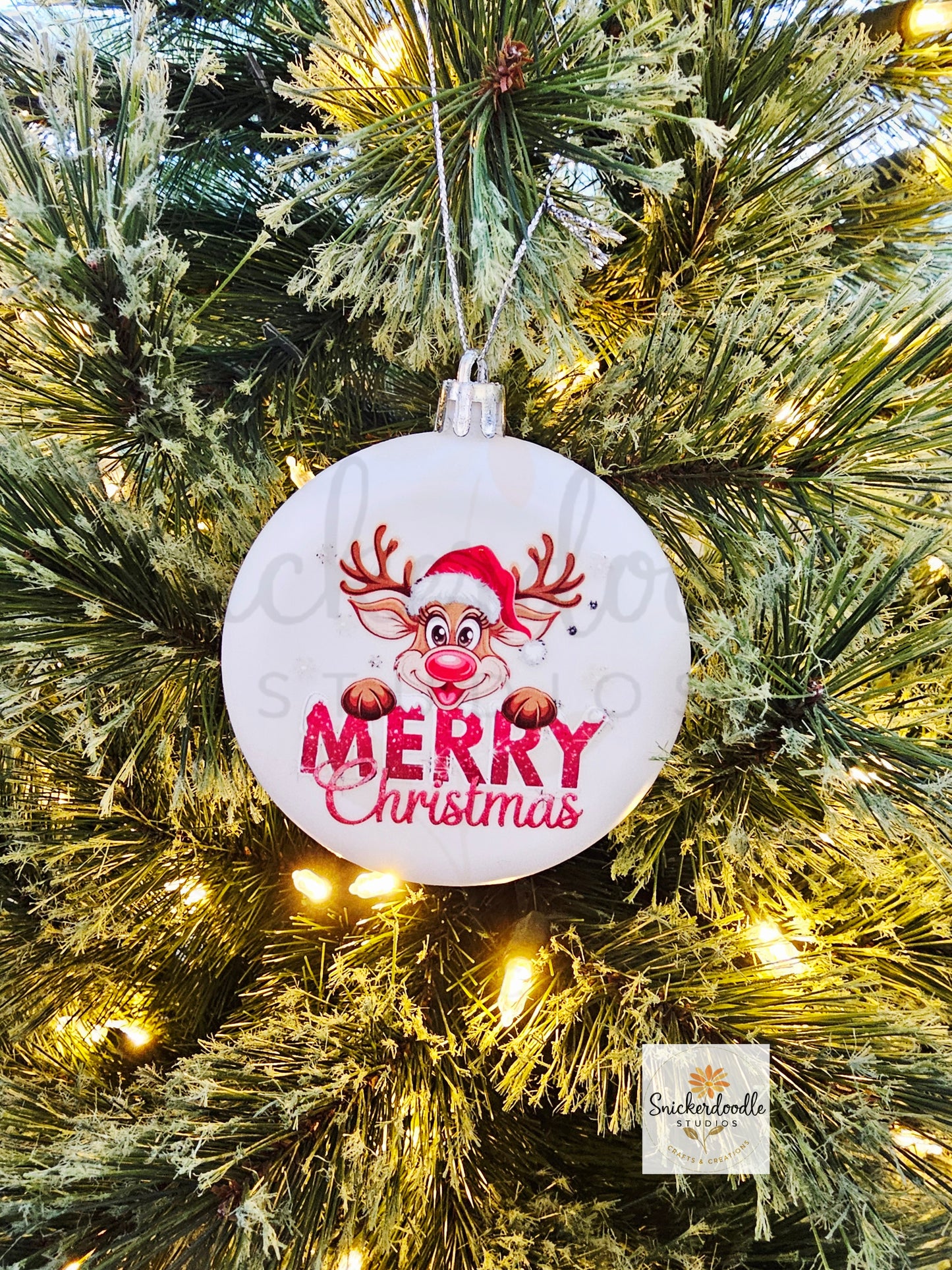 Merry Christmas Rudolph Ornament