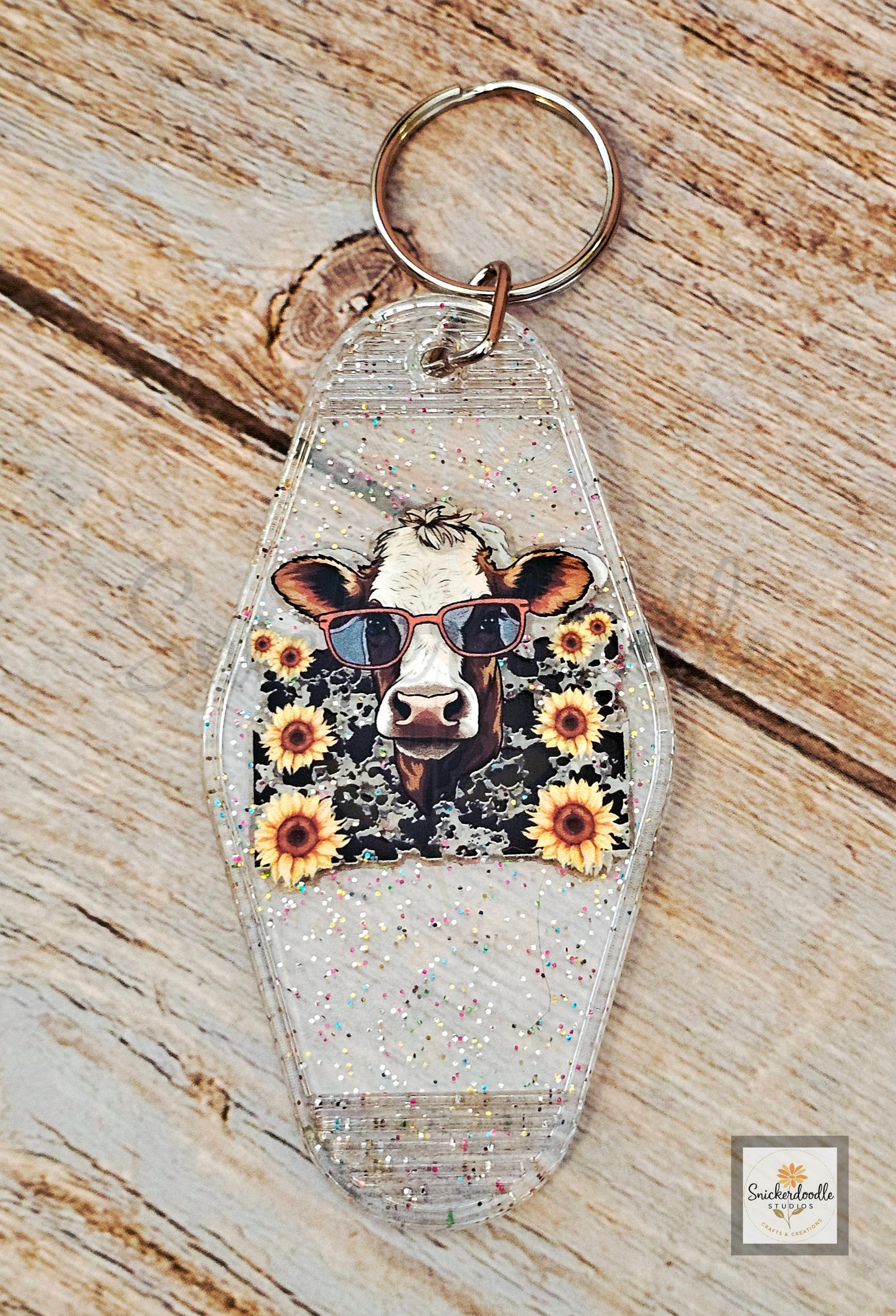 Cow-themed Motel Keychains #2