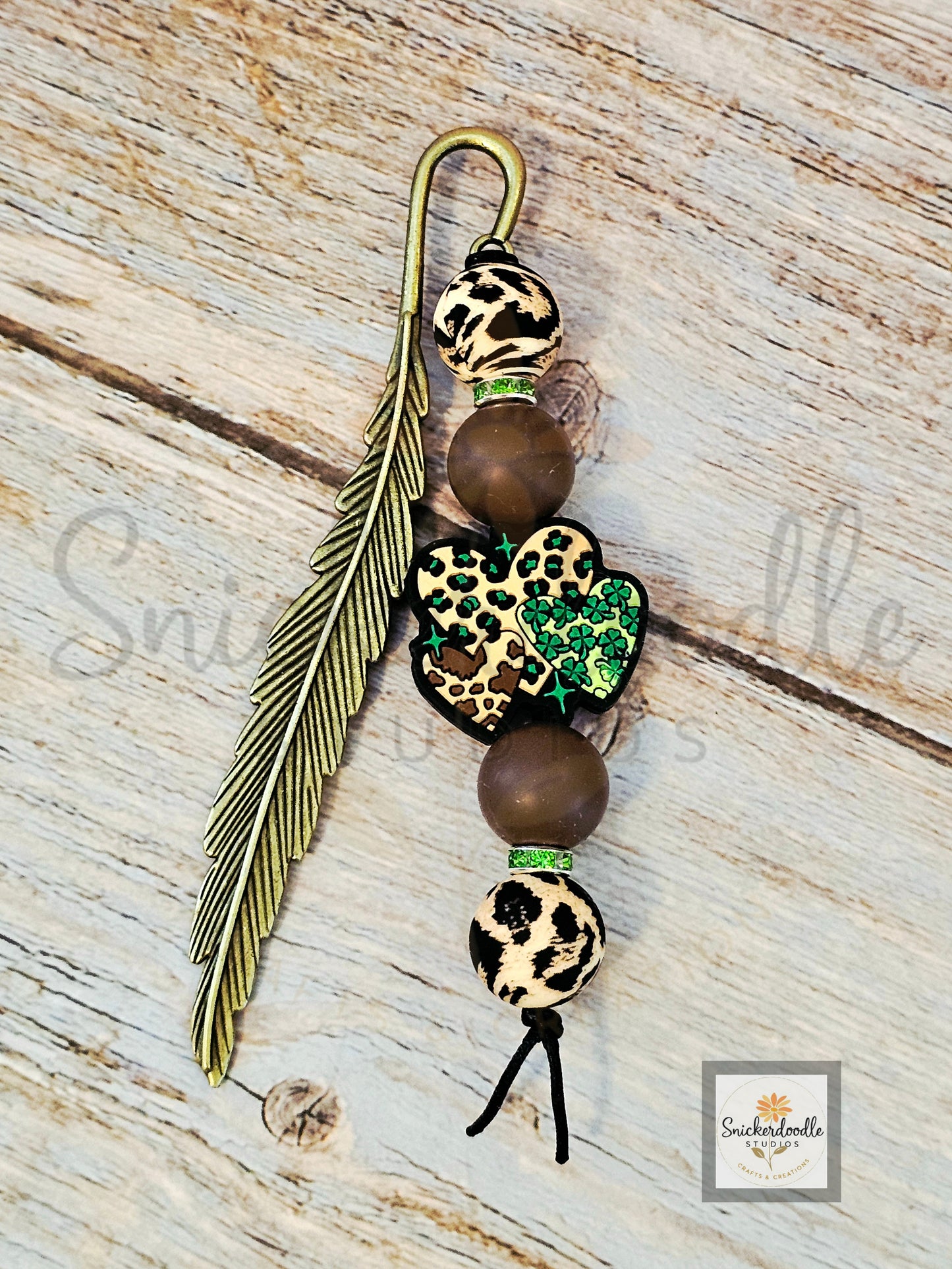 Irish Leopard Hearts Bookmark