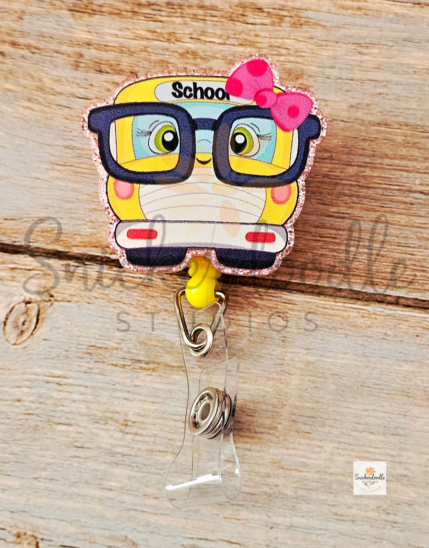 School Bus Badge Reel