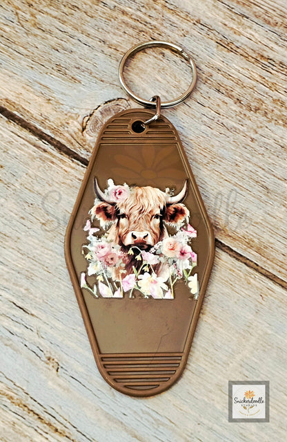 Cow-themed Motel Keychains #2